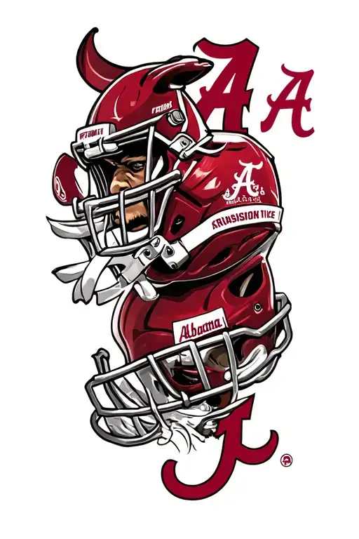 Alabama crimson tide tattoo design idea