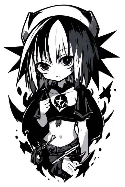 Soul eater anime black star tattoo design idea
