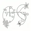 Gemini and libra sign tattoo design idea