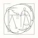 Gemini and libra sign tattoo design idea