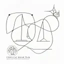 Gemini and libra sign tattoo design idea