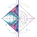 Gemini and Aquarius patern geometrical tattoo design idea