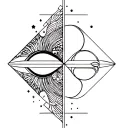 Gemini and Aquarius patern geometrical tattoo design idea