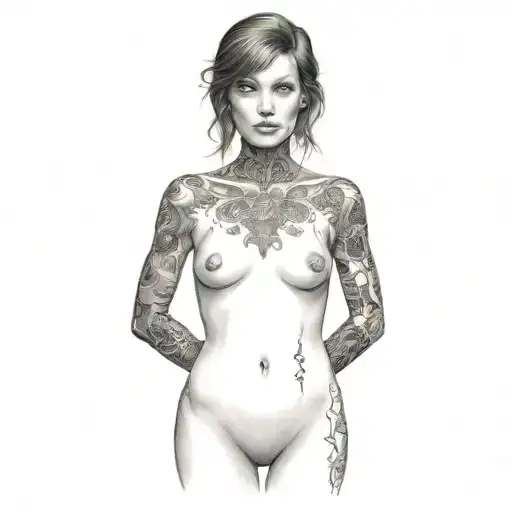 petite,naughty,nude,sexy,full body,gothic,anatomically correct,realism tattoo design idea