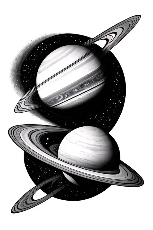 solar system planets tattoo design idea