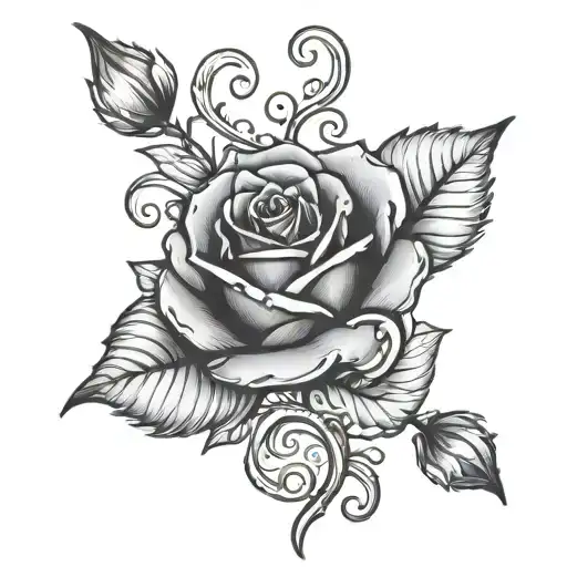 chrome heart rose tattoo tattoo design idea