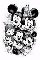Disney characters tattoo design idea