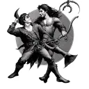 captain hook vs peter pan tattoo design idea