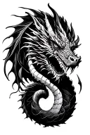 dragon wrapped tattoo design idea