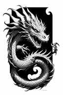 dragon wrapped tattoo design idea