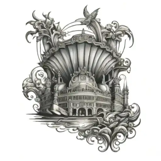opera house tattoo design idea