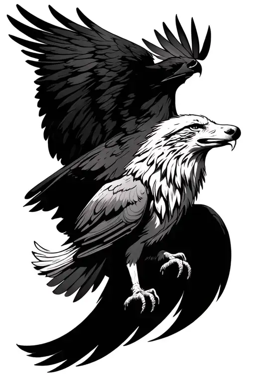 a tattoo to remind me of someone dead, maybe wolf or eagle tattoo design idea