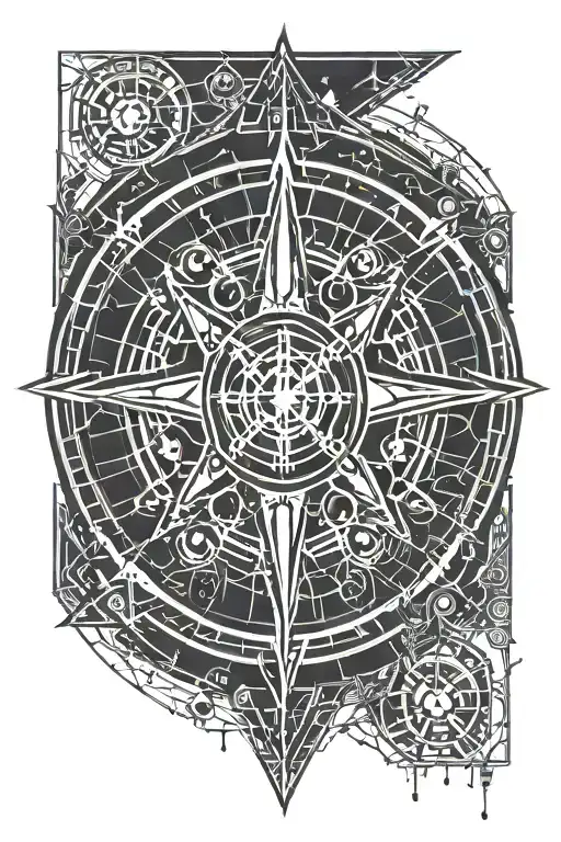 vegisvir viking compass tattoo design idea