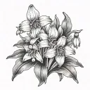 snowdrop flower daffodil flower daisy flower bouquet tattoo design idea