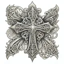leather tooled cross tattoo tattoo design idea