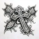 leather tooled cross tattoo tattoo design idea