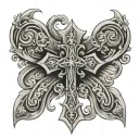 leather tooled cross tattoo tattoo design idea
