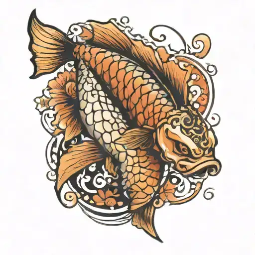 Black ops 2 koi fish tattoo design idea