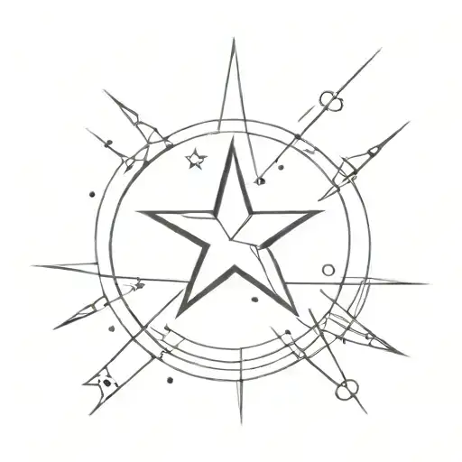 Sunbeam now star tattoo design idea