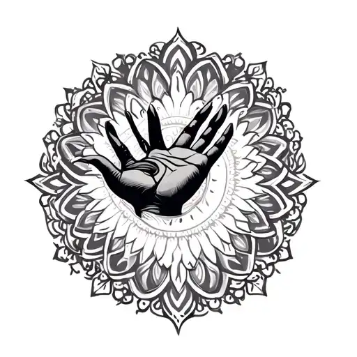 fatma hand tattoo tattoo design idea