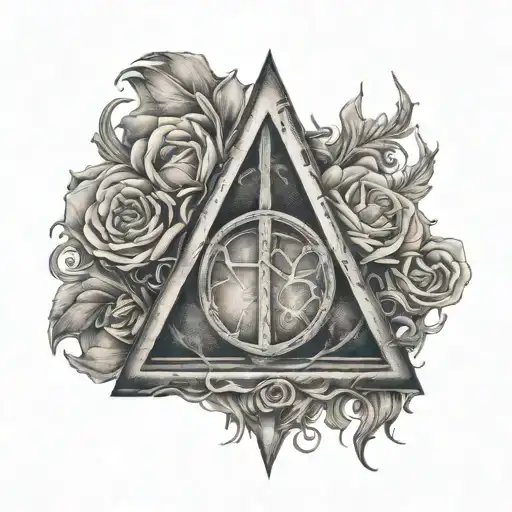 deathly hallows harry potter tattoo design idea
