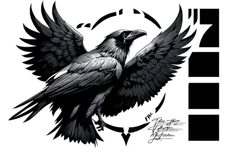 crow inspired by imperial eagle from wh 40k tattoo design idea