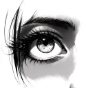eyes anime girl tattoo design idea