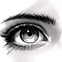 eyes anime girl tattoo design idea