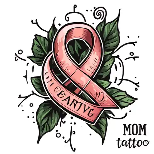 lung cancer ribbon mom tattoo tattoo design idea