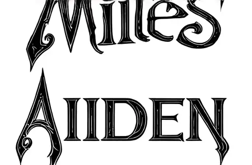 "Miles
Aiden" tattoo design idea