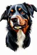 border collie and rottweiler working tattoo design idea