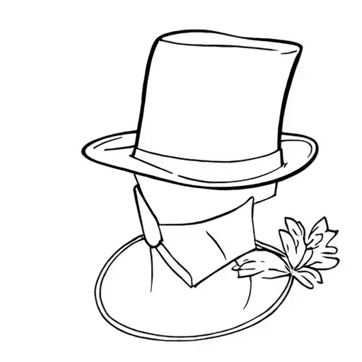 willy wonka hat tattoo design idea