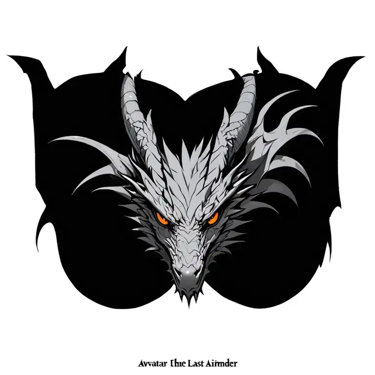 dragons from avatar the last airbender tattoo design idea