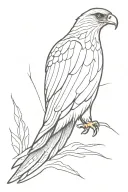 hawk soaring tattoo design idea