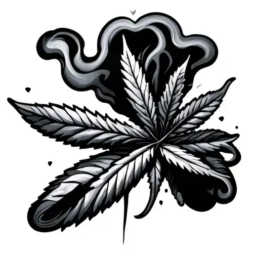 Smoke 420 tattoo design idea