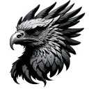 griffin statue tattoo design idea
