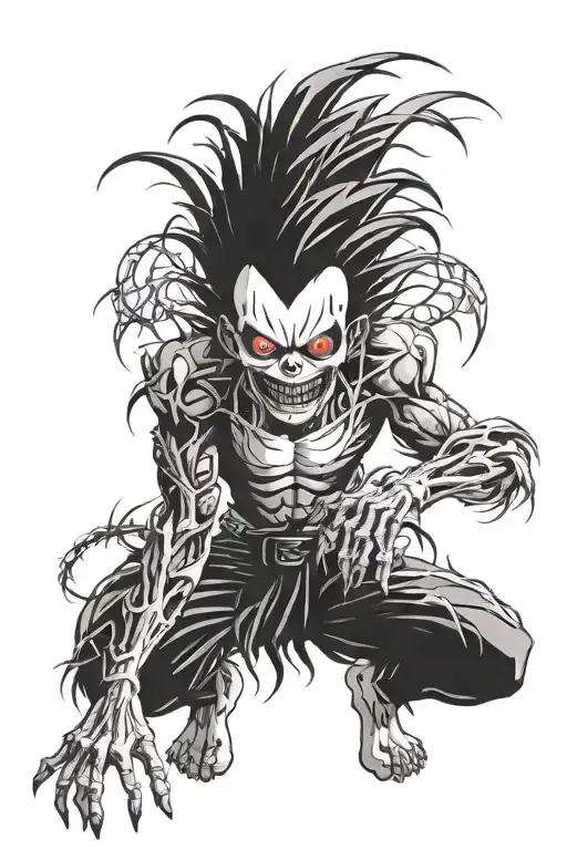 ryuk death note tattoo design idea