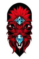 3D Tatto about me using Hometown Chicago, Born in April, Aries, Diamond birth stone. Use black and white ink only tattoo design idea