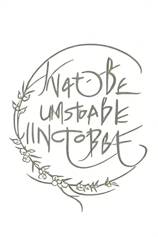 text "unstoppable" written in Japanese for a neck tattoo tattoo design idea