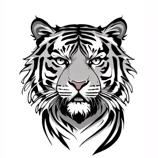 tigress power fame unity strength tattoo design idea