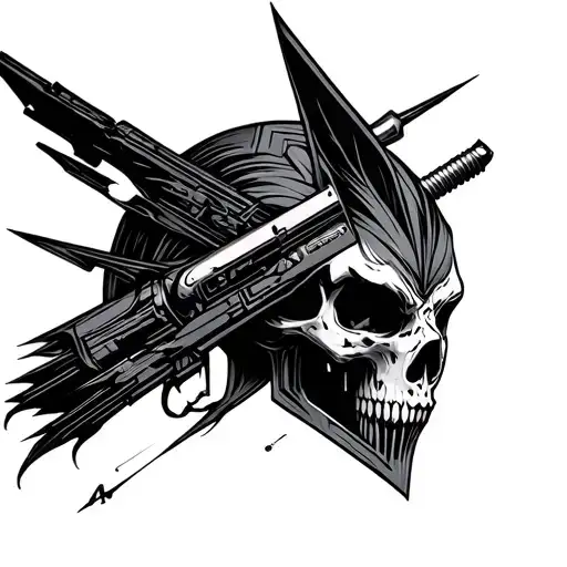 cyber sigilism tattoo design idea