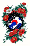 Korean flag tattoo design idea