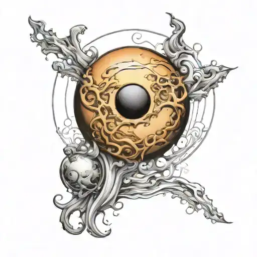 planet venus tattoo design idea