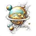 planet venus tattoo design idea