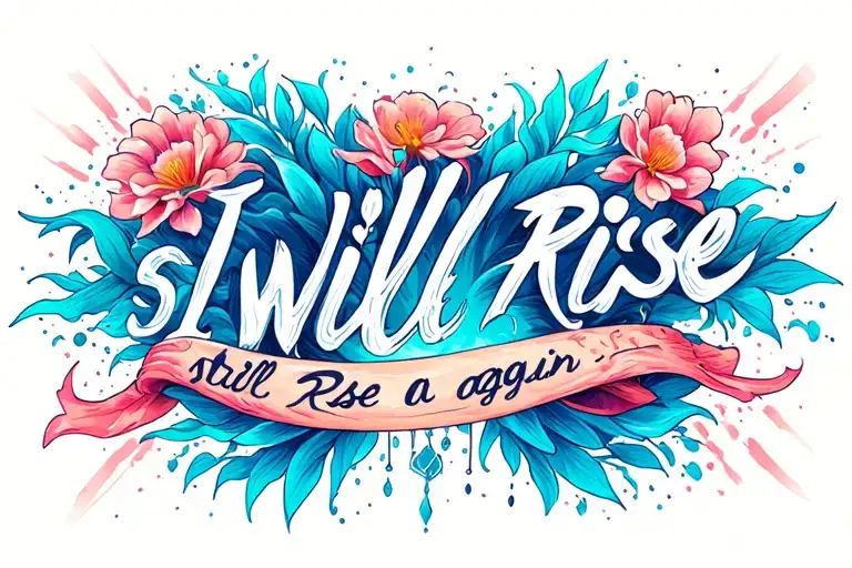 "I will rise" still i rise again tattoo design idea