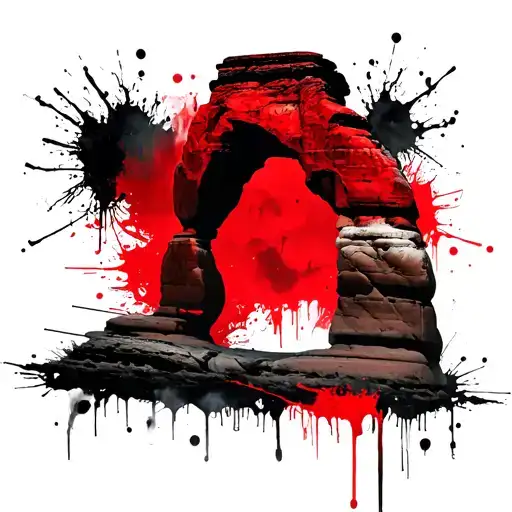 delicate arch tattoo design idea