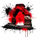 delicate arch tattoo design idea