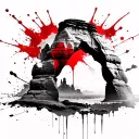 delicate arch tattoo design idea