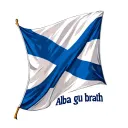 Scotland flag with the word alba gu brath below it tattoo design idea