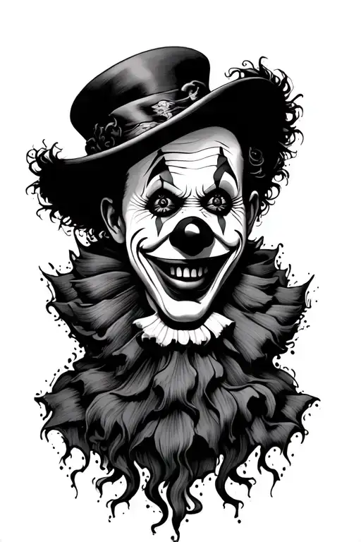 art the clown tattoo design idea